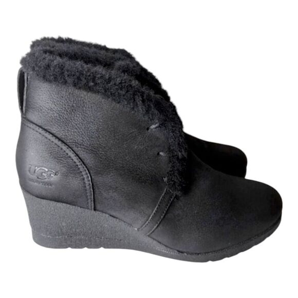 UGG Jeovana Shearling Wedge Boot Size 10 - Picture 3 of 8